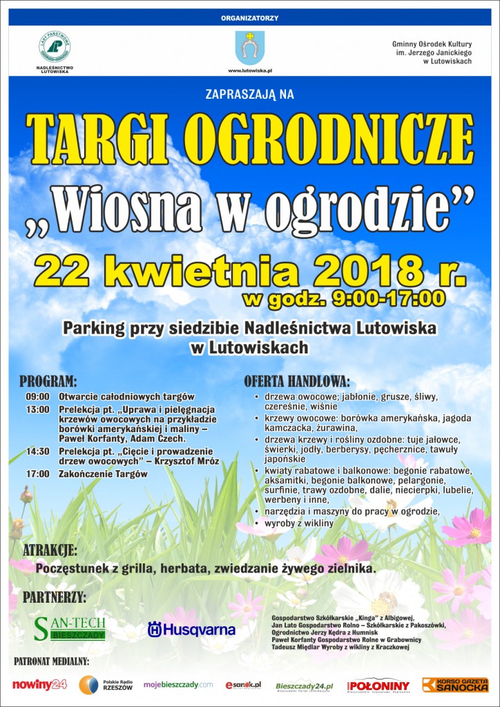 Plakat A3 Targi Ogrodnicze Wiosna w ogrodzie 2018